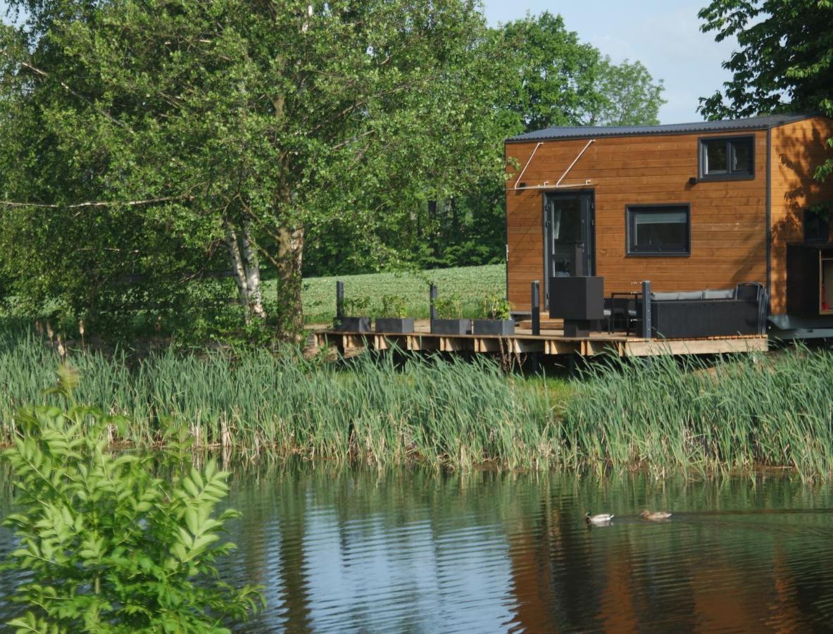 Tinyhousebeidresden 1 - Direkt Am Naturteich - Naehe Saechsische Schweiz, Dresden Großharthau Eksteriør billede